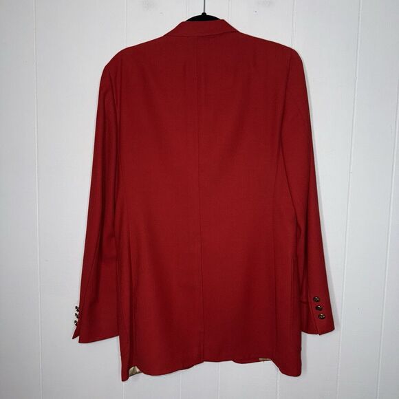 Vintage IZOD Lacoste Red Blazer Suit Jacket Gold Gator Buttons Size? See Des - Picture 2 of 8